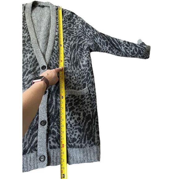 Rails Oslo Printed Alpaca & Wool-Blend Cardigan size L Gray Black - Picture 9 of 13